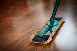 Mopping the a Hard Wood Floor 