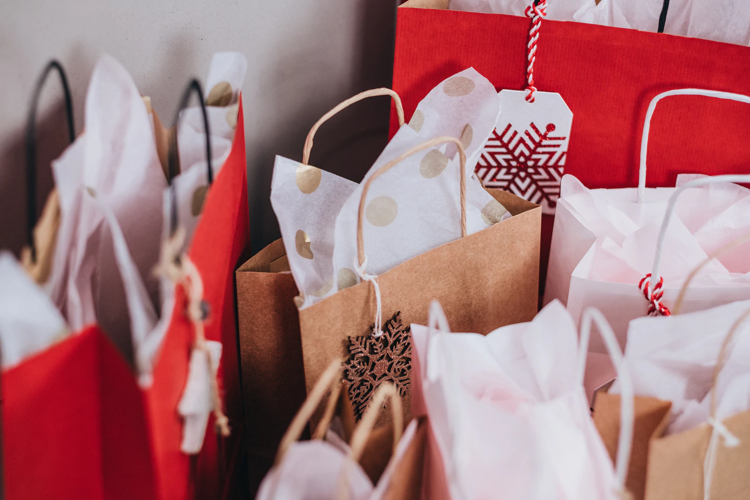 Christmas Gifts, Christmas Gift Bags with Tissue